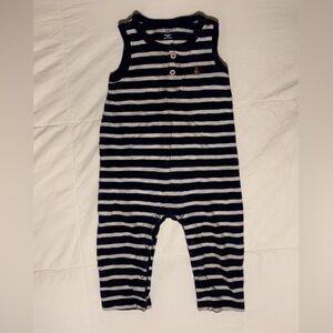 Baby GAP Navy and White Striped baby romper